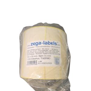 Zega Klebe Etikett wei  Rolle 100 x 50mm